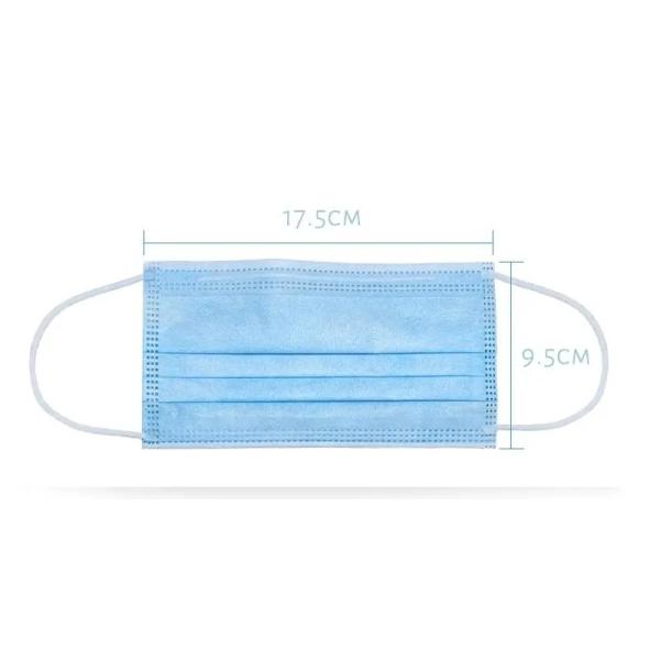 3 Ply Doctor Nurse Face Mask Non Woven Fabric Disposable Surgical Mask