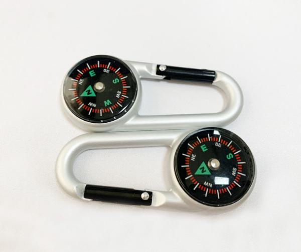 Aluminum Carabiner Snap Hook with a Compass Outdoor Camping Hiking Multifunctional snap