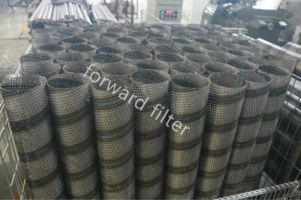 Steel Sand Control Screens , Perforated Stainless Pipe With Round Slot And Square