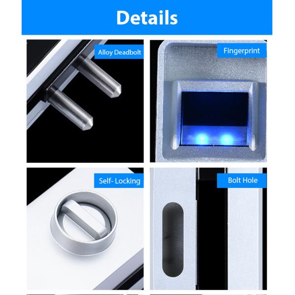 Fechaduras da porta eletrônicas da porta de vidro com controlo a distância da senha da impressão digital