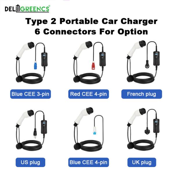 Portable EVSE Charger with 16A Rated Current IP67 Waterproof and 5M Cable Length for Electric Vehicles