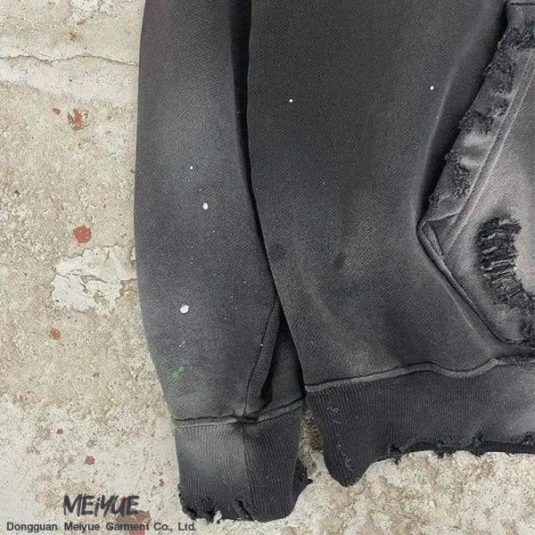 Hoodies para hombres de ropa callejera de estilo vintage 100% algodón 480 gramos