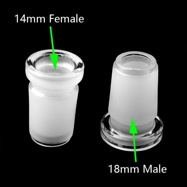 Clear Glass Bongs Accessories 18mm Male To 14mm Female Reducer Mini Converter