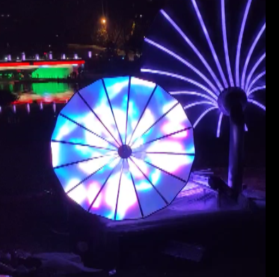 stainless steel sculptures with LED lights, outdoor metal sculptures,Stainless steel sculpture supplier