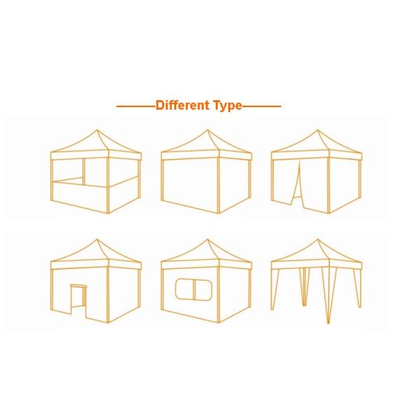 Washable Outdoor Craft Show Tents Full Color Heat Transfer Printed Full Wall