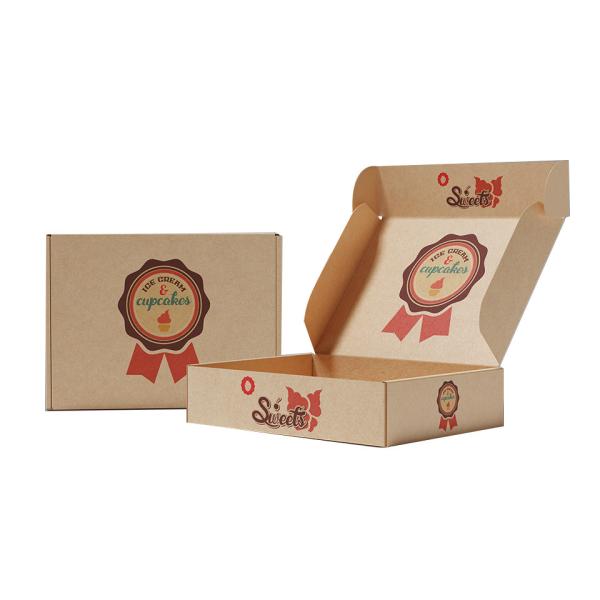 Food Grade Custom Printed Eco 10/12/14/20 Inch 35cm Kraft Corrugated Cardboard Pizza Packing Box With Logo