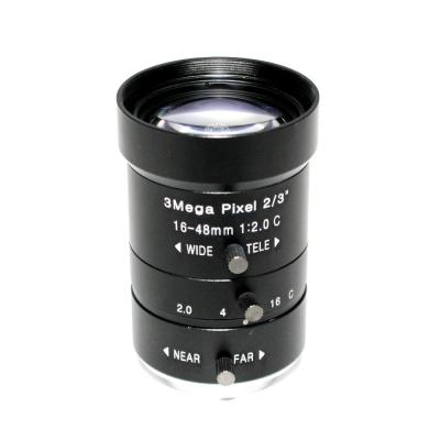 HD 3.0Megapixel Manual F2.0 Iris 16-48mm Varifocal IR CCTV Lens C M For Bank Supermarket Road monitoring