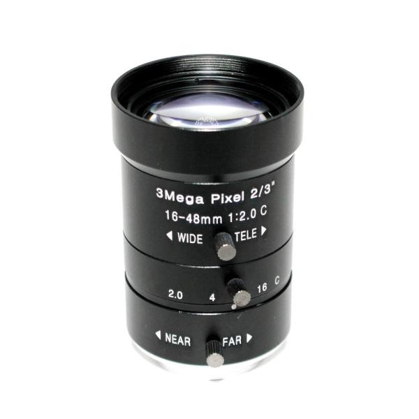 HD 3.0Megapixel Manual F2.0 Iris 16-48mm Varifocal IR CCTV Lens C M For Bank Supermarket Road monitoring