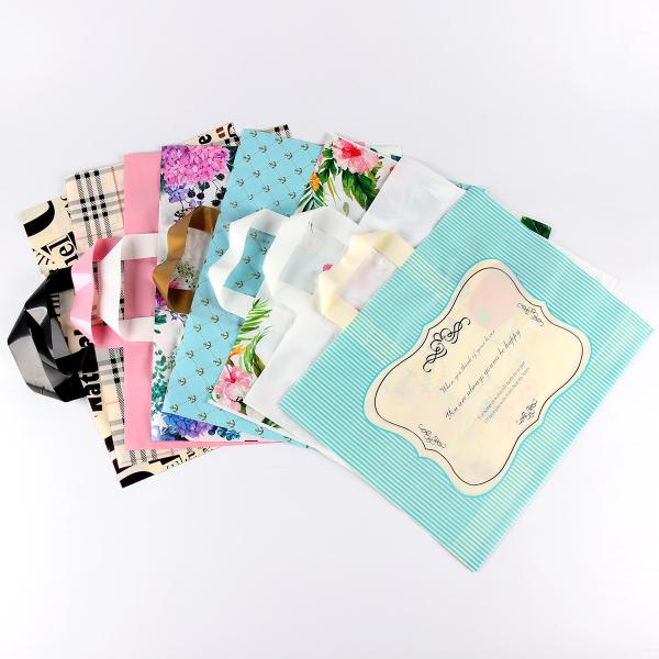 Promotion hanging waterproof drawstring compostable Beam Mouth PE Plastic Clothes Drawstring Shopping Bags