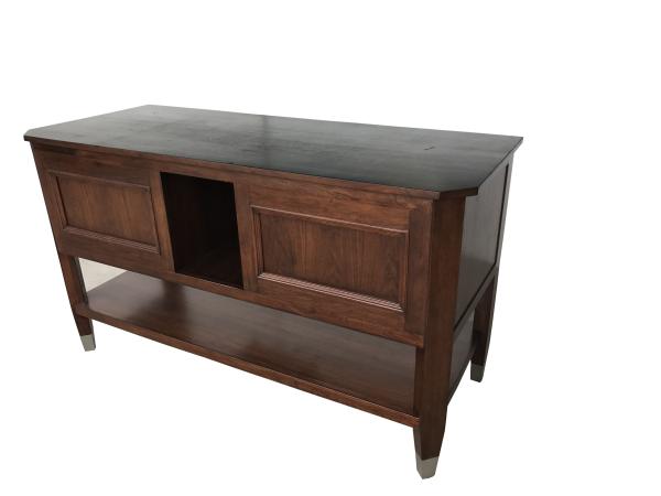 Luxury design American hotel Custom made walnut wood veneer Wooden bathroom vanity base,bathroom cabinet for hotel