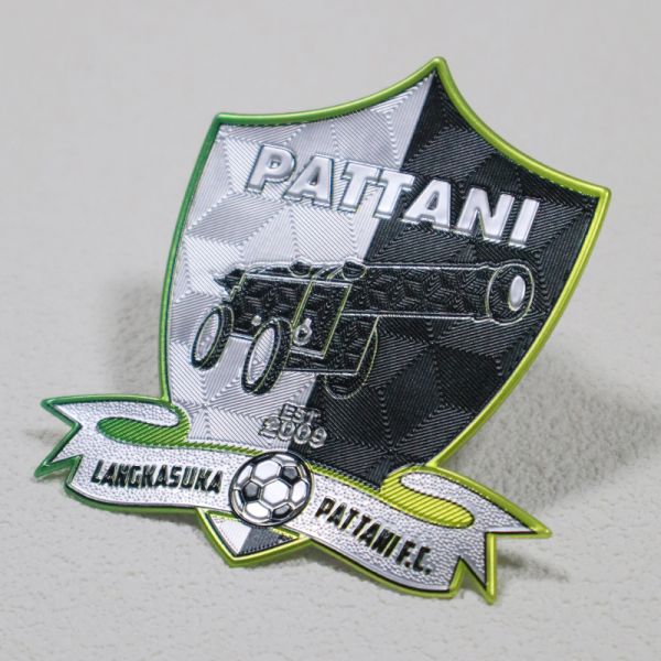 Fctory Custom 3D TPU Voltage Shield Emblem - Durable Metallic Finish Team Logo Badge for Football Jerseys & Fan Merchandise