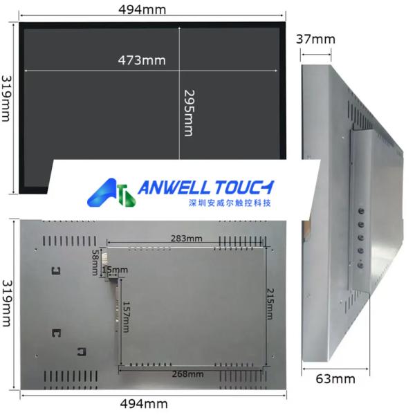 22 Inch 1680*1050 Aristocrat Gaming PCAP Touch Screen Monitor With VGA/DVI/USB