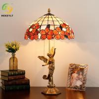 Luz decorativa da tabela da sala de visitas de cobre pura do quarto de Shell Lamp Art Retro Garden
