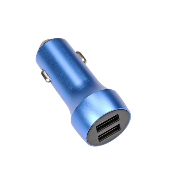 All Metal Aluminum Alloy 3.1A Car Phone Charger , Dual Usb Port Cell Phone Car Charger