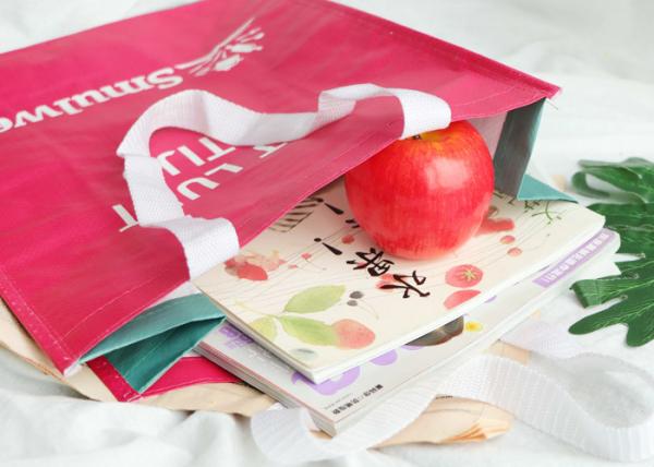 Polypropylene PP Woven Tote Bag For Supermarket Shopping / Long Walk
