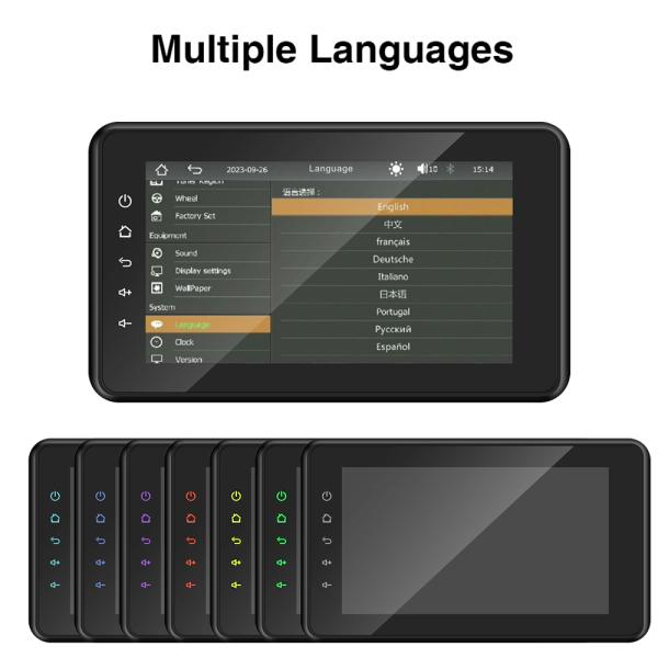 8 Inch Marine Boat Stereo Waterproof IP6X With Wireless CarPlay Android Auto For Marine Golf Cart Motorcycle