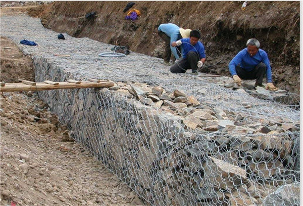 PVC покрыл тюфяк провода 88*120mm Gabion машины 4.0mm плетения Gabion сетки