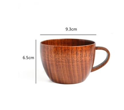 Jujube Natural Custom Wooden Coffee Mugs Tea Cup 250ml