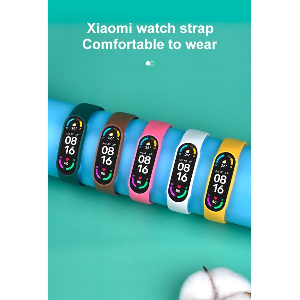 Waterproof TPU Rubber Strap · Compatible With Xiaomi Mi Band Series