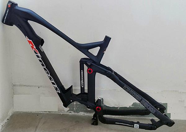 Disc Brake Full Suspension Ebike Frame , Aluminum Mountain Trail Bike Frame