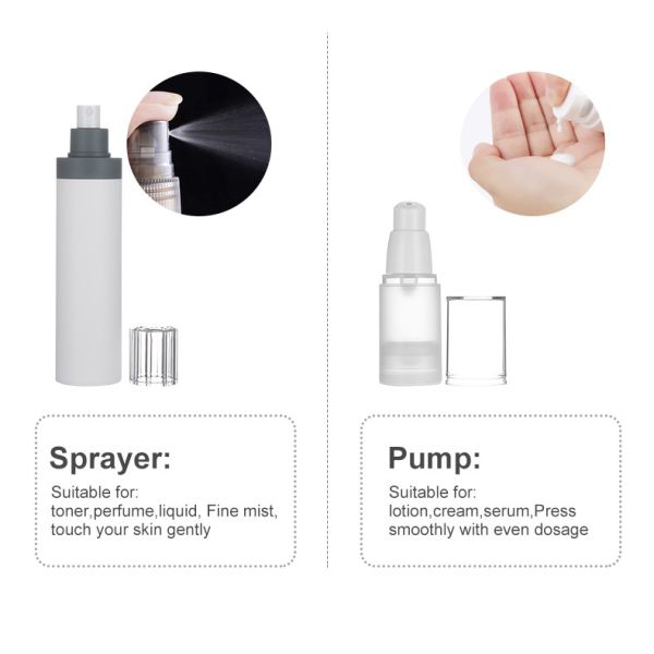 Top Quality Black Airless Bottle 15ml 30ml 50ml PP Plastic Airless Cosmetic Bottles