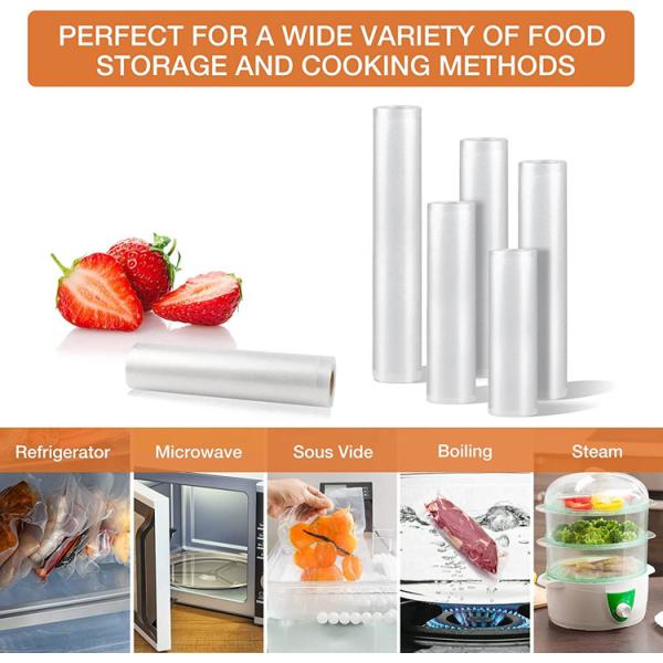 Крен 11 x 16ft 6 пакетов выбил сумки уплотнителя вакуума для хранения еды