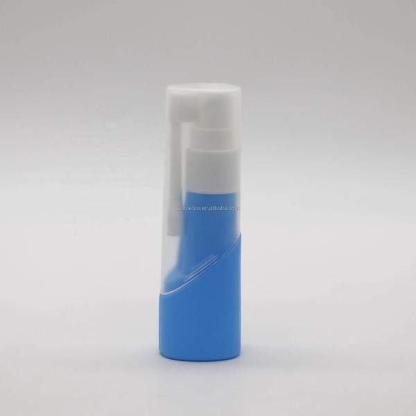 Bouteille à pulvérisation orale en plastique nasal long en HDPE de 30 ml Bouteille rechargeable en plastique durable