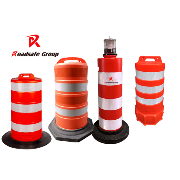 JST Barriers 1100mm South American 15kgs Traffic Drum Barrels RED Crash Safety Traffic Barrel Road Orange Barrier Heavy Duty 