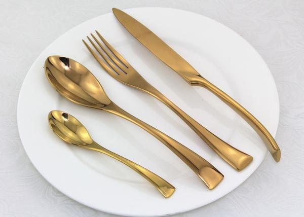 NEWTO KAYA Gold Flatware/Colorful Cutlery/Dinnerware/Silverware with Gold Color