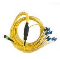 Conector MPO de 12 cabos/fibra ótica do UPC LC/UPC amarelo do cabo de remendo