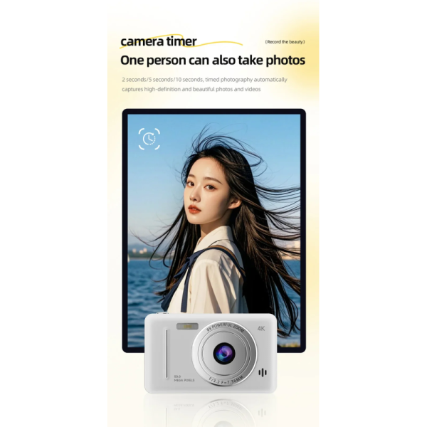 A1 Retro Design CCD Digital Dual Camera 50MP High-Definition