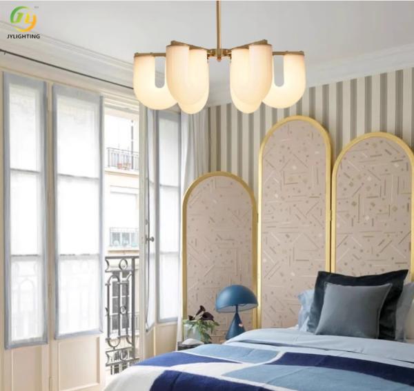 JYLIGHTING Diseño Nórdico de Mediados de Siglo Estilo Crema Sala de Estar en Forma de U Moderno Comedor Dormitorio Habitación Infantil Lámpara Colgante Moderna