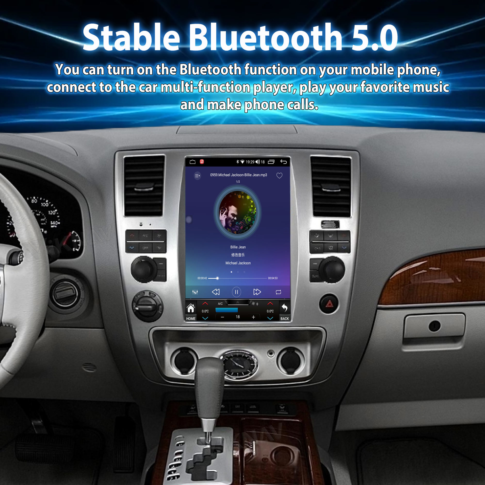 Viknav Android Авто сенсорный экран Автомобильное радио 12,1 дюйма Для Nissan Armada 2009-2010 GPS навигационный головной блок Видеоплеер