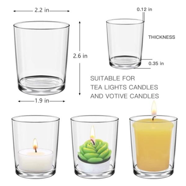 10oz Clear Round Empty Candle Container Glass Candle Jars For Candle Making
