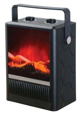 TNP-2008I-E1 Mini Electric Fireplace Black Temperature Adjustable Plastic Material