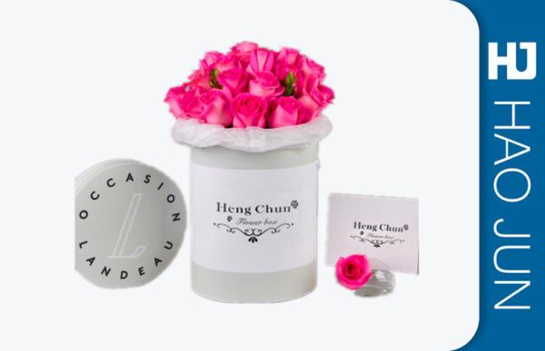 Custom Colorful Luxury Round Flower Cardboard Flower Boxes With Logo For Wedding