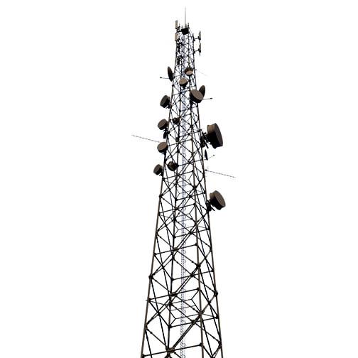 Custom Steel BTS Cell Signal Transmission Tower 4 Legs Lattice Mast
