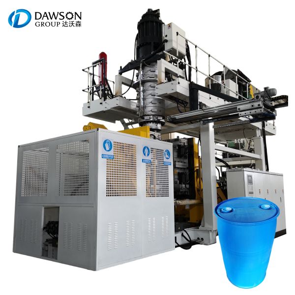 120 Mm Screw Diameter Blow Molding Machine For 200 Litre Plastic L Ring Chemical Drums Moulding Line
