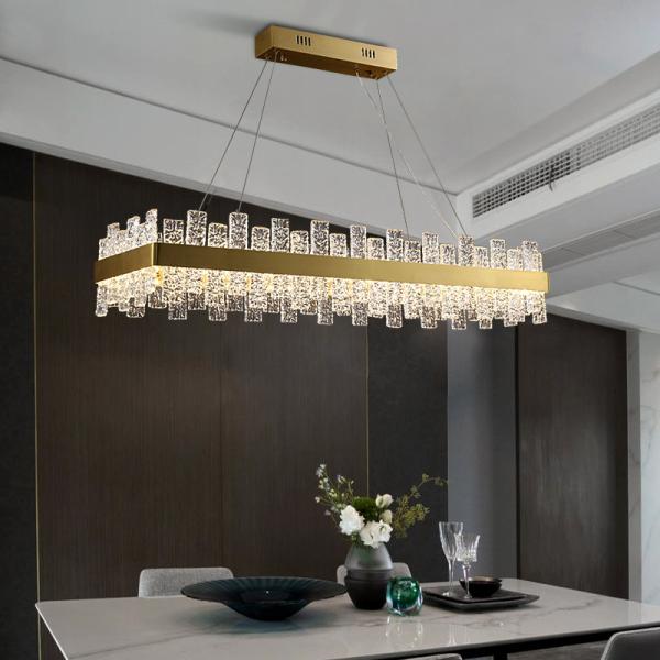 Nouveau lustre en cristal moderne, simple et élégant pour le salon, la chambre à coucher et la salle à manger