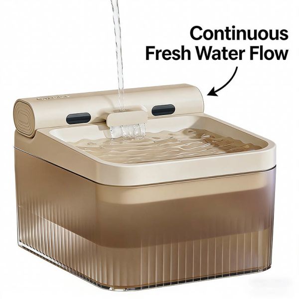 OEM Automatic Pet Water Fountain, Quiet Filtered Large Capacity Wireless Water Dispenser Wholesale