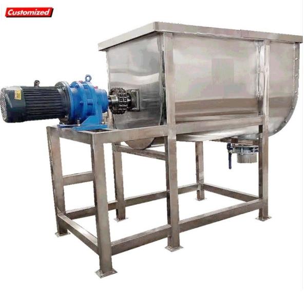 500kg Ribbon Industrial Dry Powder Mixer For Medicine Granules Within Detergent Powder