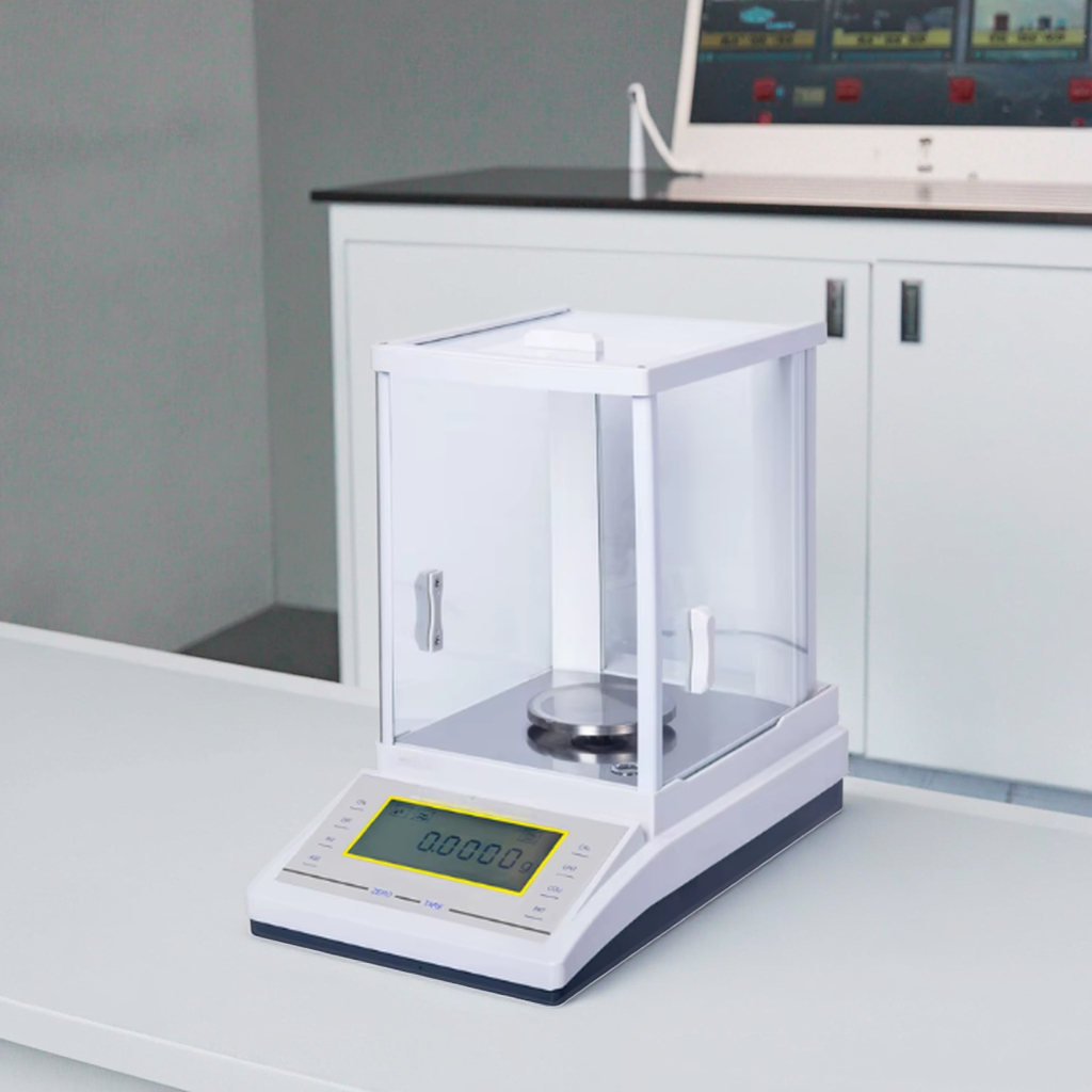 Portable Precision Laboratory Balance Stainless Steel Pan LCD Screen RS232 Electric 100g 200g 300g 1mg Options OEM Available