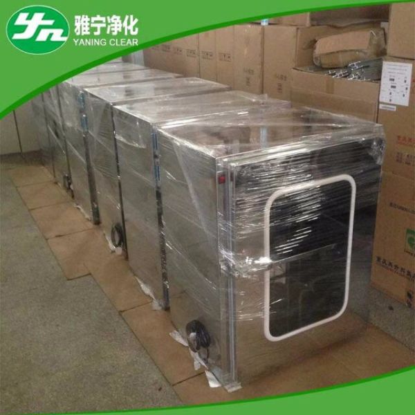 Stainless Steel SUS304/201 Cleanroom Pass Box with Electrical Interlock and Customizable Dimensions