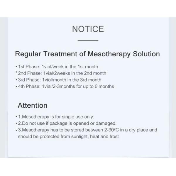 Solución meso ácida hialurónica de Mesotherapy del aumentador de presión de la piel de la arruga que blanquea anti