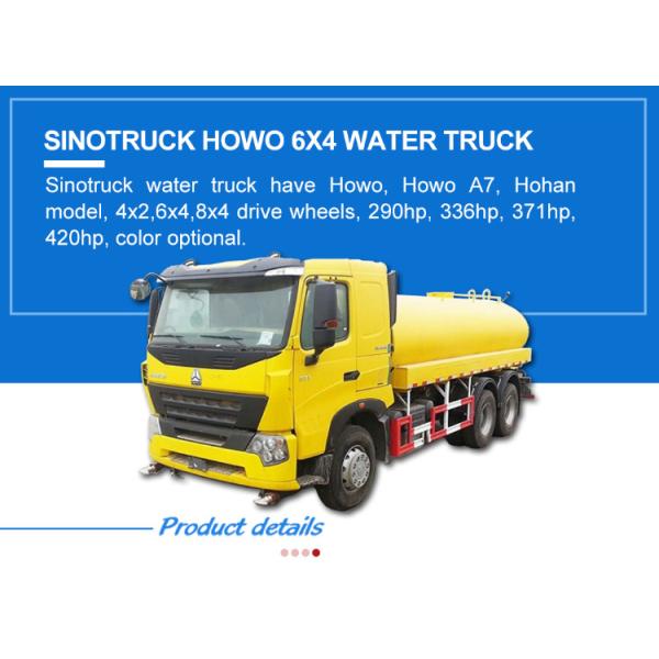 10f 2r Transmission ZZ1257m4347W Chassis Model 6X4 20000liters Water Tank Sprinkler Truck