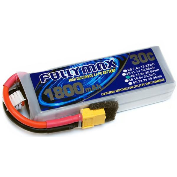 Блок батарей 30C 1800mAh 4S 14.8V FULLYMAX LiPo со штепсельной вилкой XT60 для воздушных судн RC Heli автомобилей RC RC
