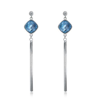 7.1cm 0.19oz Sterling Silver Jewelry Earrings Unisex Tassel Drop Earring SGS