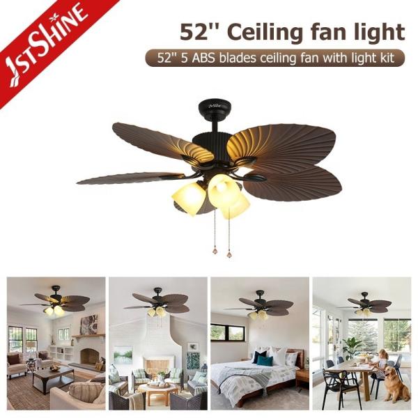 3000K Temperatura de cor Ventilador de teto com luz 1stshine Hotel Fancy Pull Chain Control