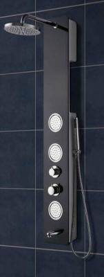 Multi função moderada da cachoeira de vidro do painel do chuveiro com os jatos da massagem do corpo