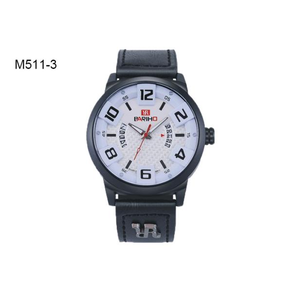 BARIHO Men's Quartz Watch Sport PU Leather Waterproof  Mens Watch M511